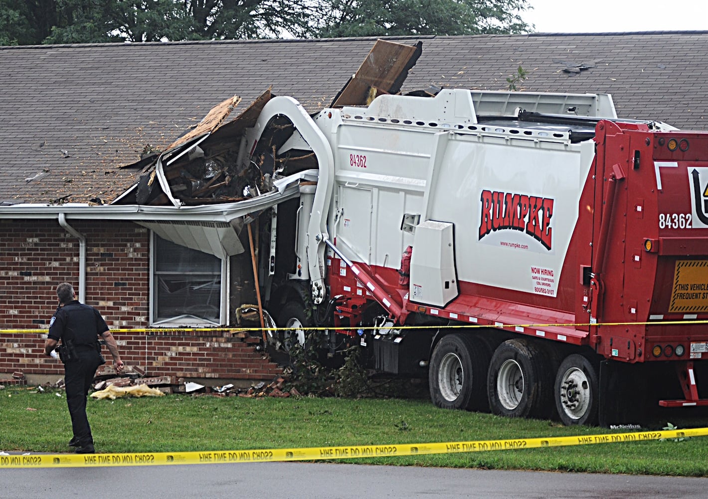 Garbage truck crash into Xenia nursing home on June 21, 2018