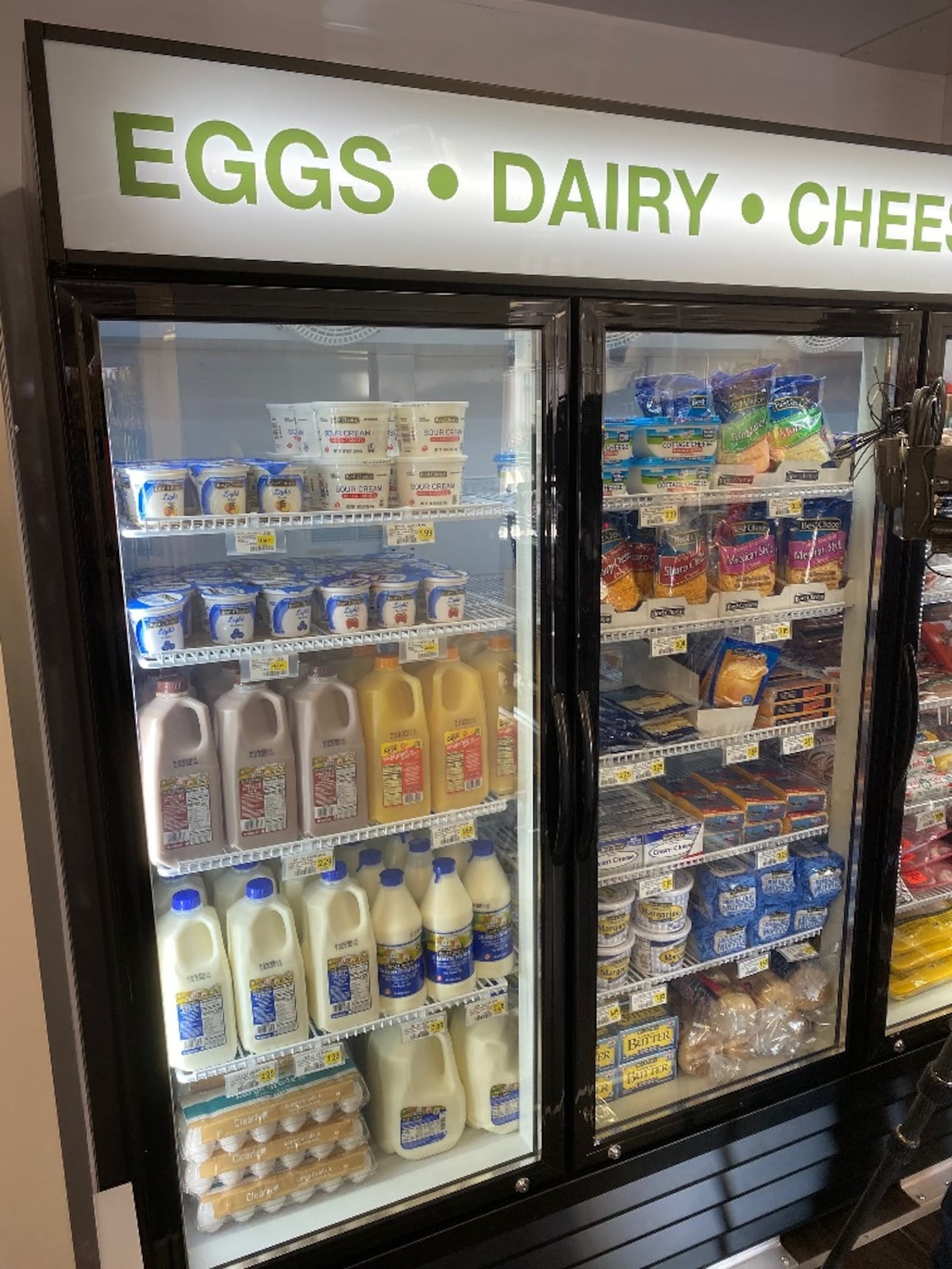 The mobile grocery offers most everything a traditional bricks-and-mortar store would offer, including dairy products. CONTRIBUTED