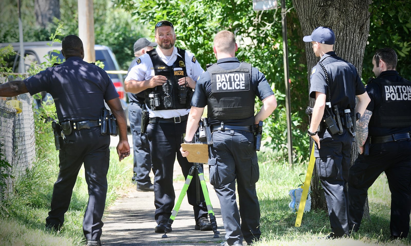 The bodies of a woman and girl were found Thursday, June 23, 2022, inside a house in the 300 block of Burleigh Avenue in Dayton. MARSHALL GORBY/STAFF