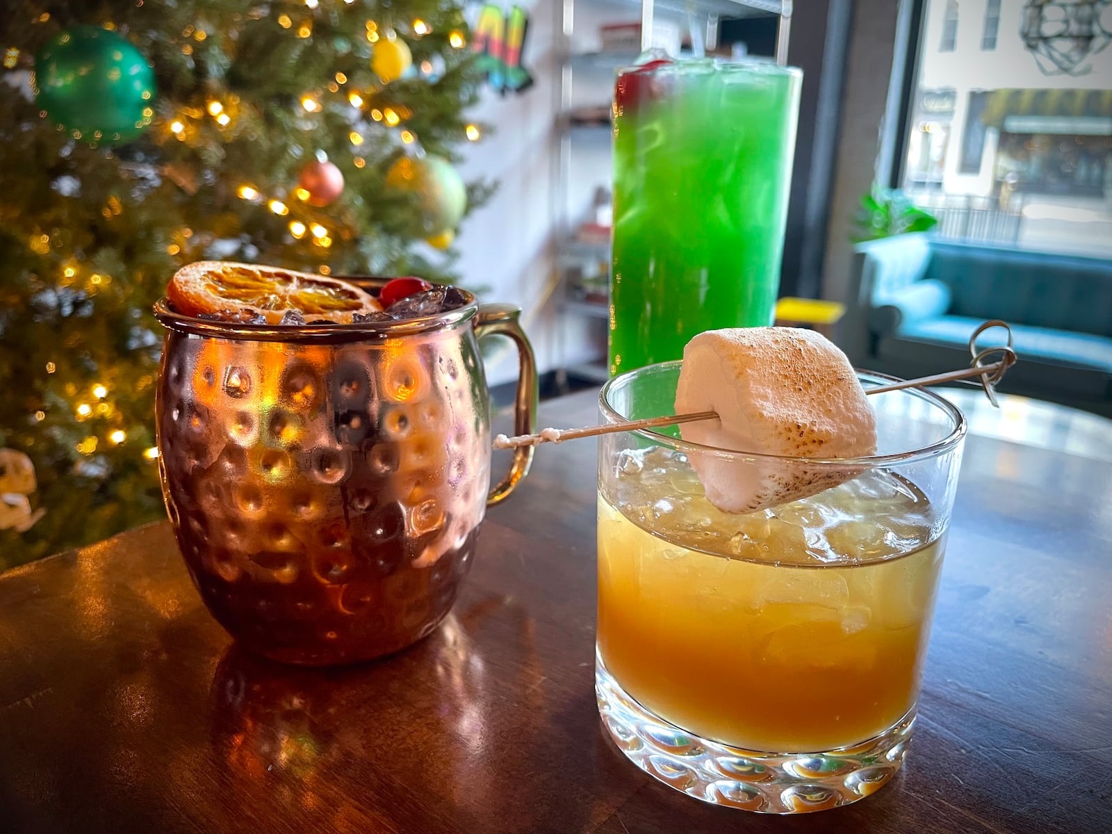 Two Social, located at 123 E. Third St. in Dayton, has eight holiday-themed cocktails on its menu. NATALIE JONES/STAFF