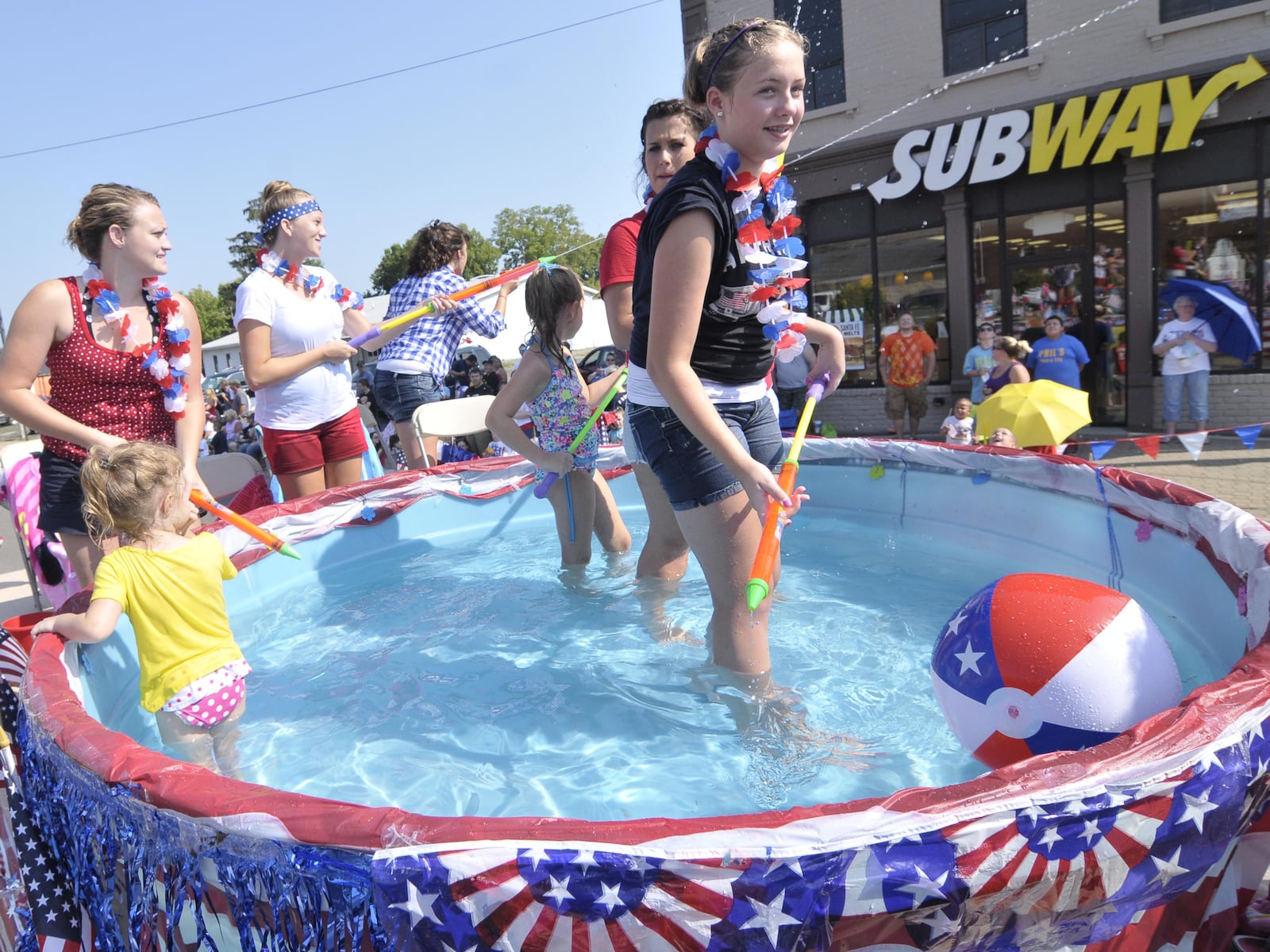 Franklin's 4th of July Parade lived up to it's billing as "the wettest ever" as hundreds during the 2012 parade lined the streets of downtown Franklin. Splash Zones were set up along the parade route where spectators were treated to a very wet and refreshing soaking by water guns to fire engine hoses. FILE