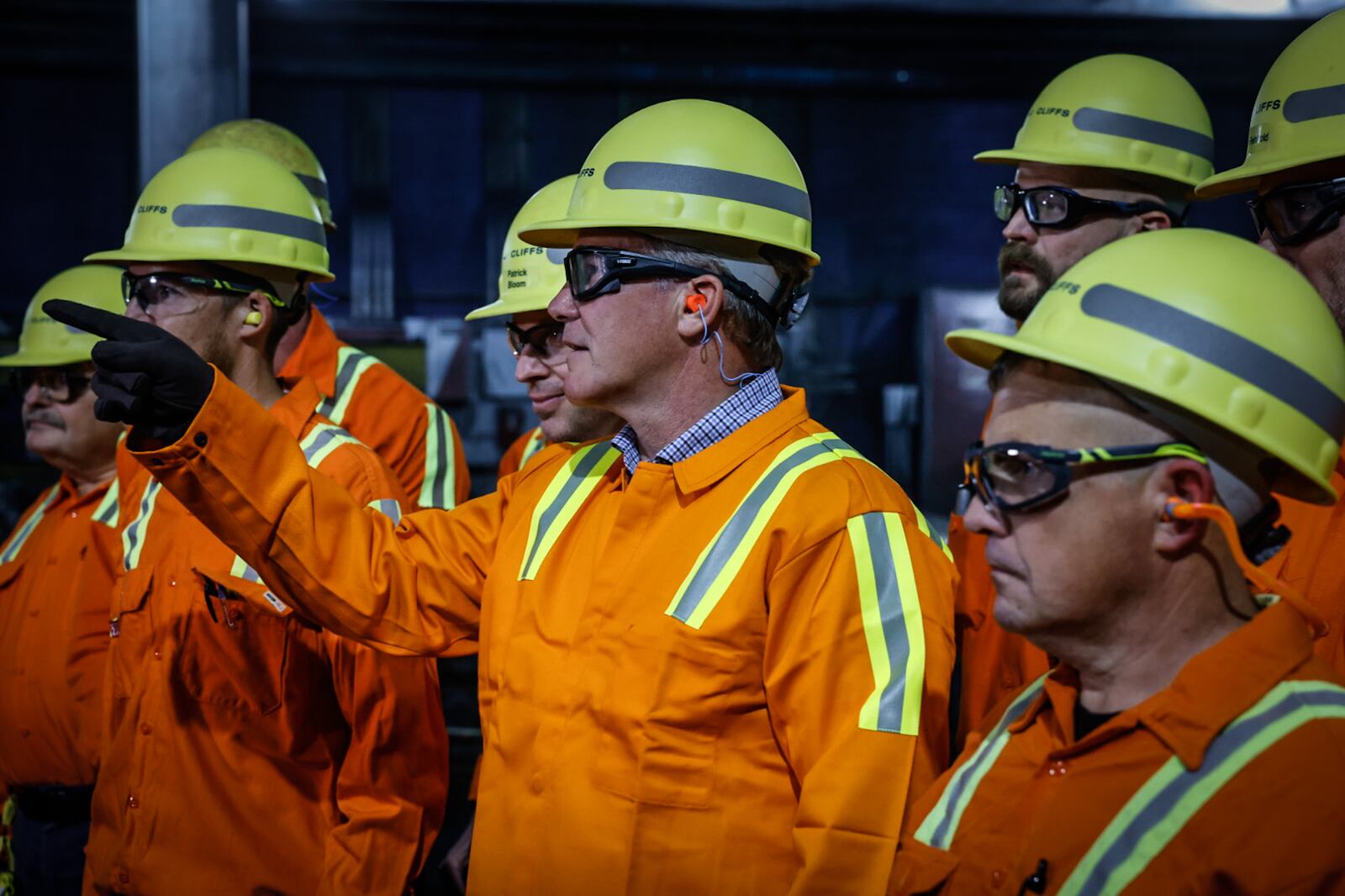 Ohio Lt. Governor Jon Husted toured the Cleveland Cliffs Middletown Works, formally AK Steel in Middletown Thursday September 26, 2024. Husted was touring the plant to promote training and Ohio manufacturing. Cliffs is the largest flat-rolled steel producer in North America. JIM NOELKER/STAFF