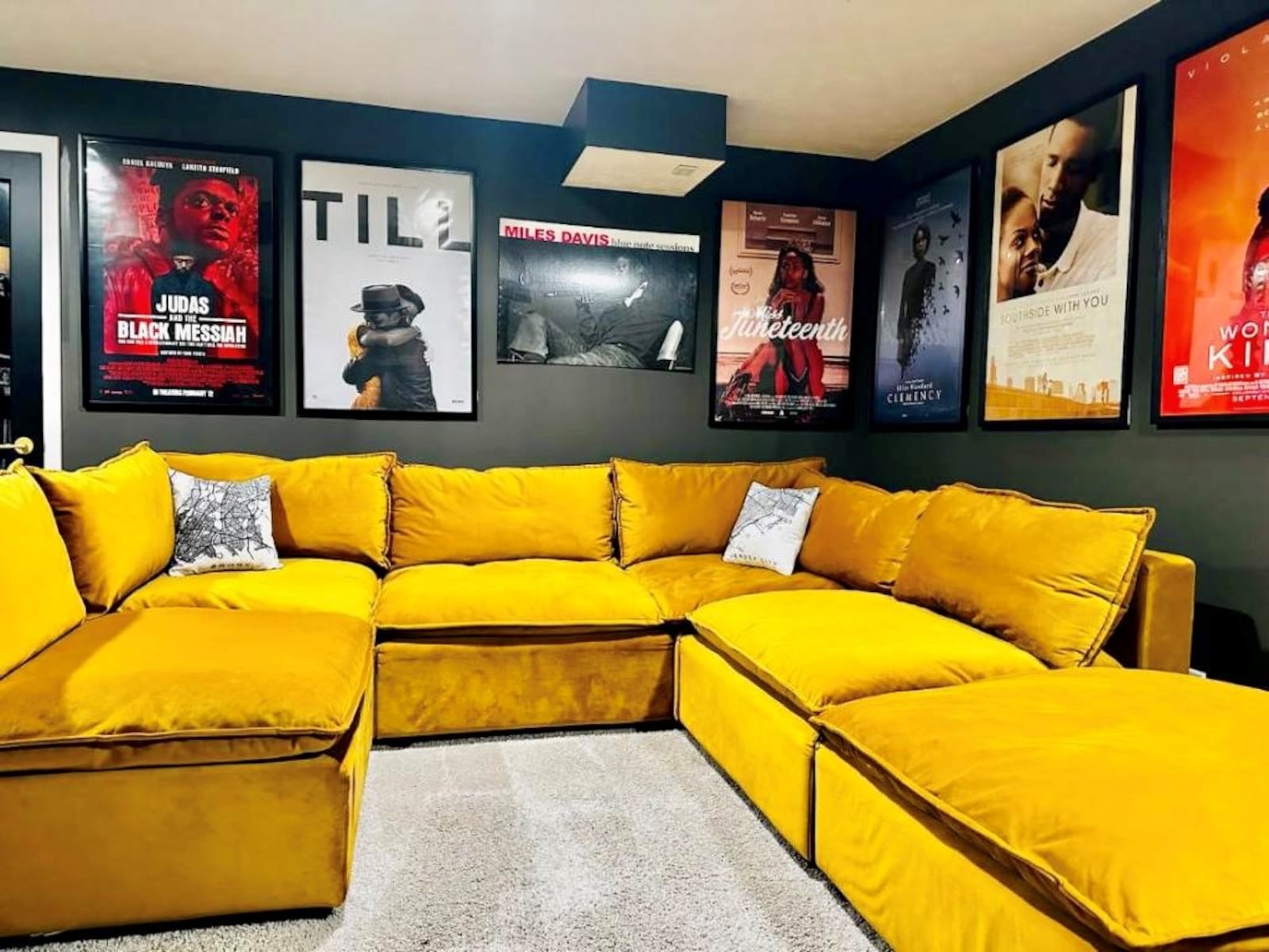 Movie nights take place in this downstairs room. Contributed