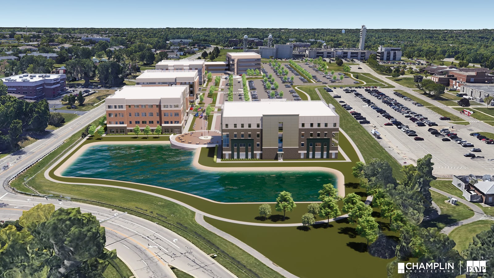 The planned Convergence Research Center, shown in an artist's image. Dayton Development Coalition