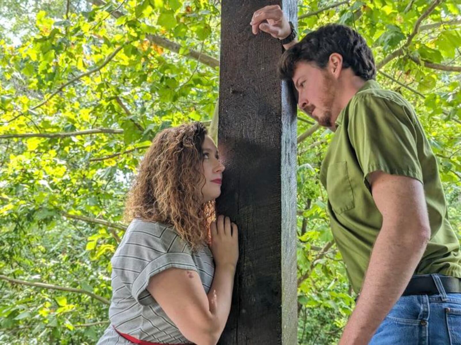 Abby Kinnebrew Smith (Francesca Johnson) and Josiah Miller (Robert Kincaid) star in Lebanon Theatre Company's production of "The Bridges of Madison County." FACEBOOK PHOTO