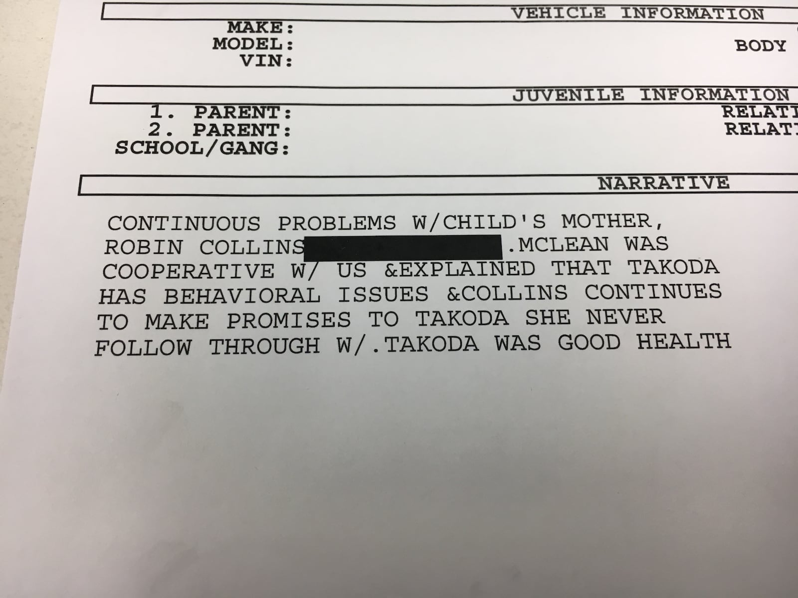 May 14, 2019 Dayton police field interview report