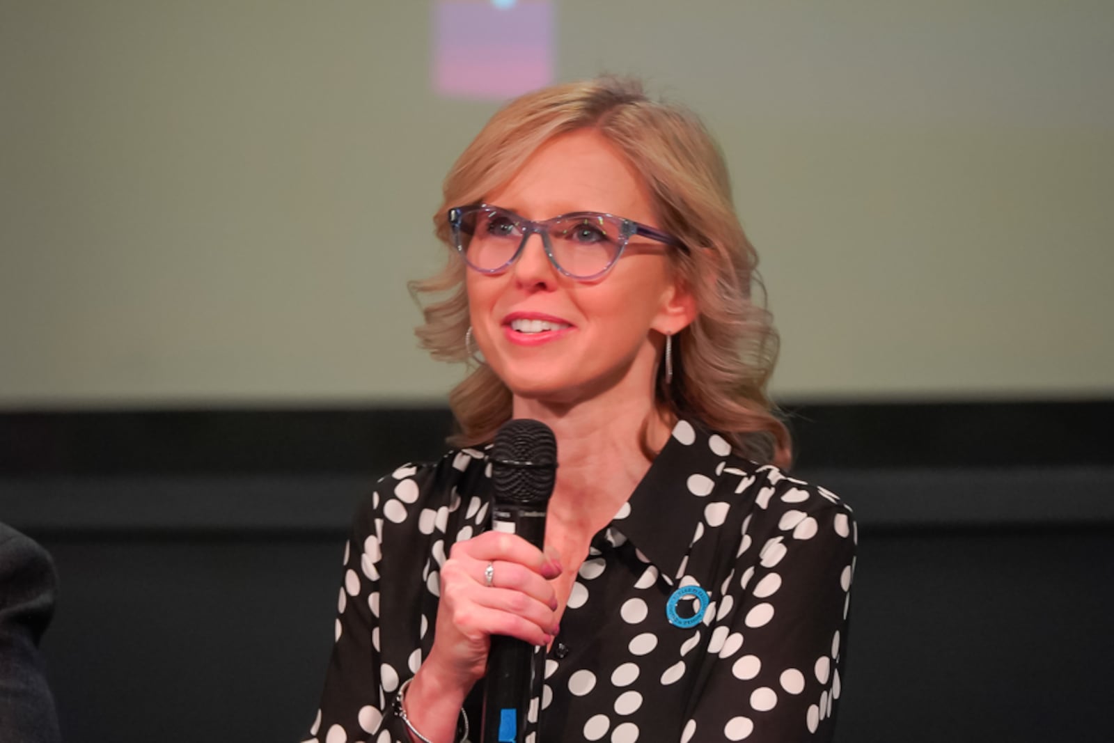 Jessica Barry, president of the Modern College of Design in Kettering, participates in the session "Creative Crossroads: Exploring Opportunities for Artists Across Industries" at the EPIC Inspires arts symposium. Photo credit: @ScottyDfoto