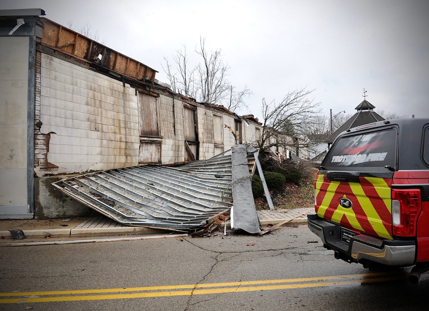 PHOTOS: Partial building collapse in Trotwood