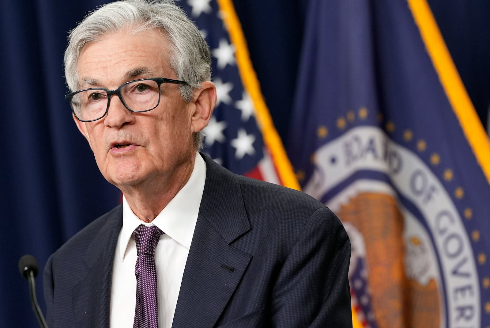 Federal Reserve Board Chairman Jerome Powell speaks during a news conference at the Federal Reserve, Wednesday, Dec. 18, 2024, in Washington. (AP Photo/Jacquelyn Martin)