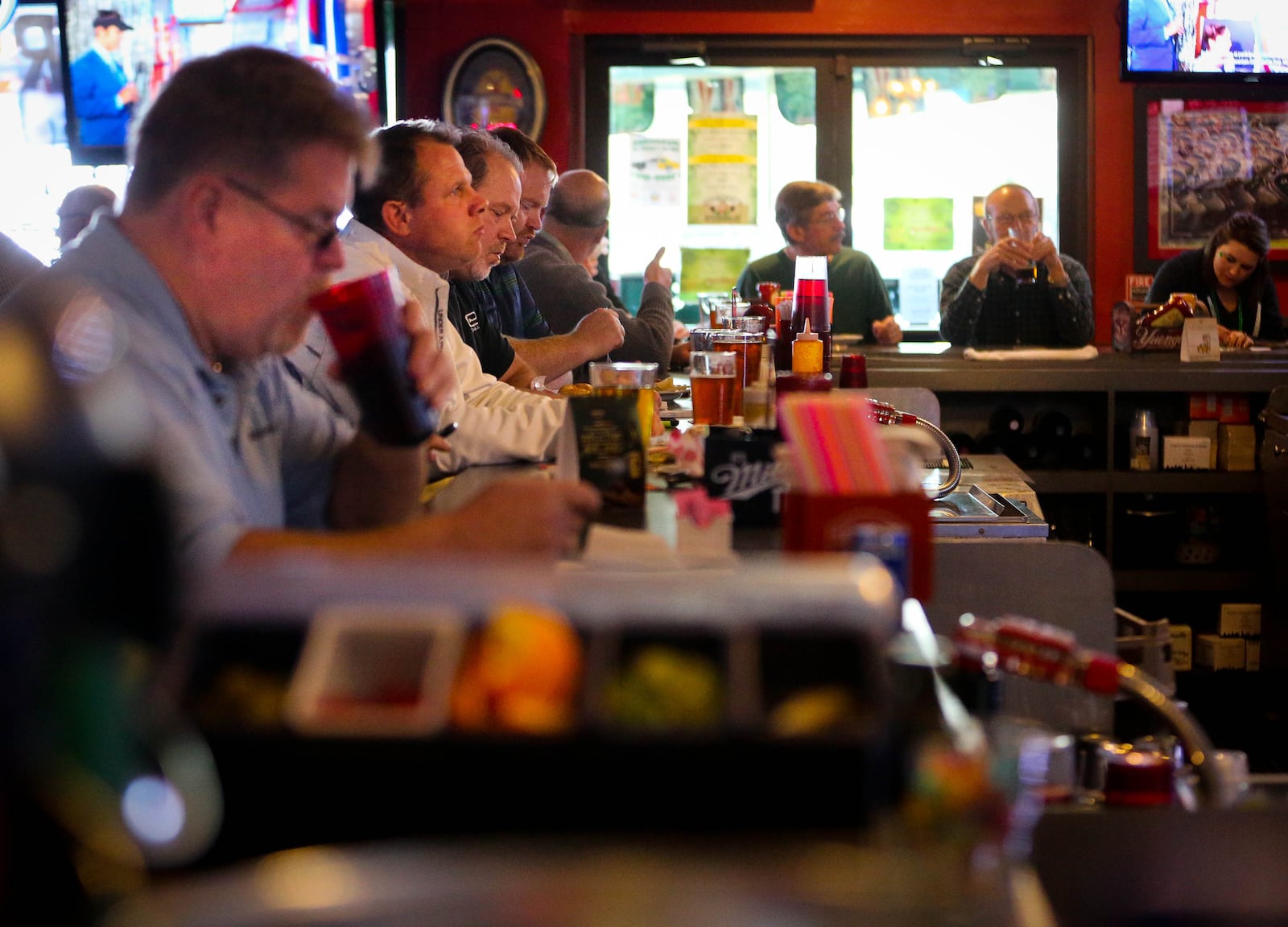 Bunkers Bar and Grill in Vandalia is one of the many sports bars that are gearing up for the Flyers game Wednesday on the heels of St. Patrick's Day. JIM WITMER/STAFF