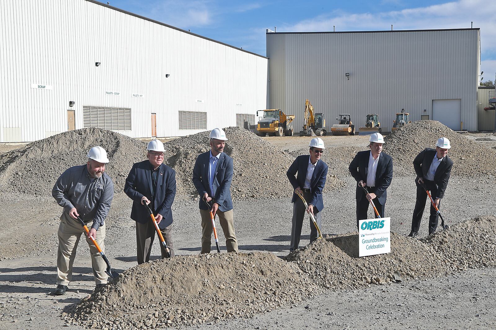 The ORBIS Corporation in Urbana held a groundbreaking ceremony Tuesday, Oct. 4, 2022 for a new $42 million expansion. ORBIS, a North American leader in reusable packaging, will be hiring more than 40 people for the new expansion. BILL LACKEY/STAFF