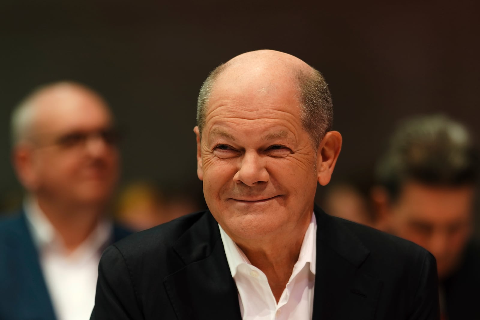 FILE - German Chancellor Olaf Scholz arrives at a special party convention of the Social Democratic Party (SPD) in Berlin, Germany, Jan. 11, 2025. (AP Photo/Markus Schreiber, File)