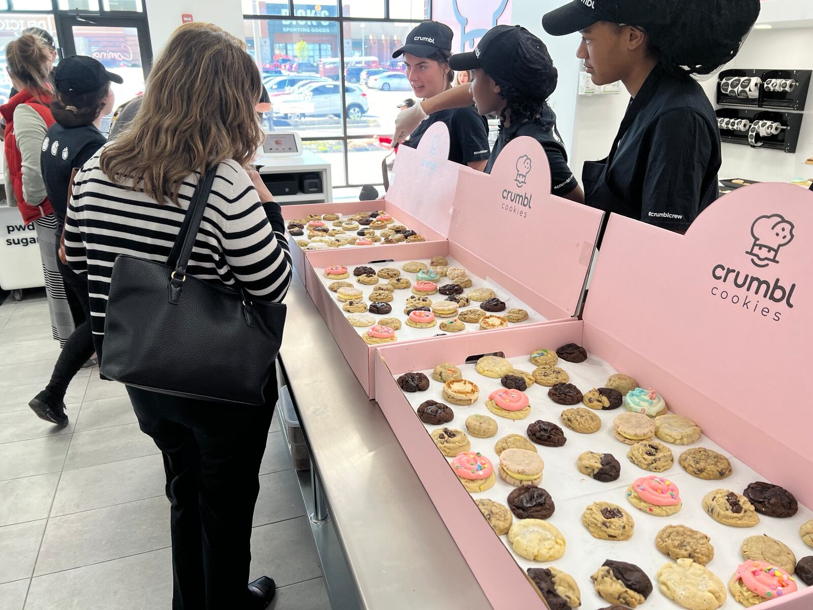 The new Crumbl store will open its doors Friday, March 22 at 3385 Princeton Road, Fairfield Twp. in the Bridgewater Falls Shopping Center. A Sneak Peak Event was held from 4-6 p.m. March 20 with free samples and a tour of the kitchen. AMY BURZYNSKI/STAFF