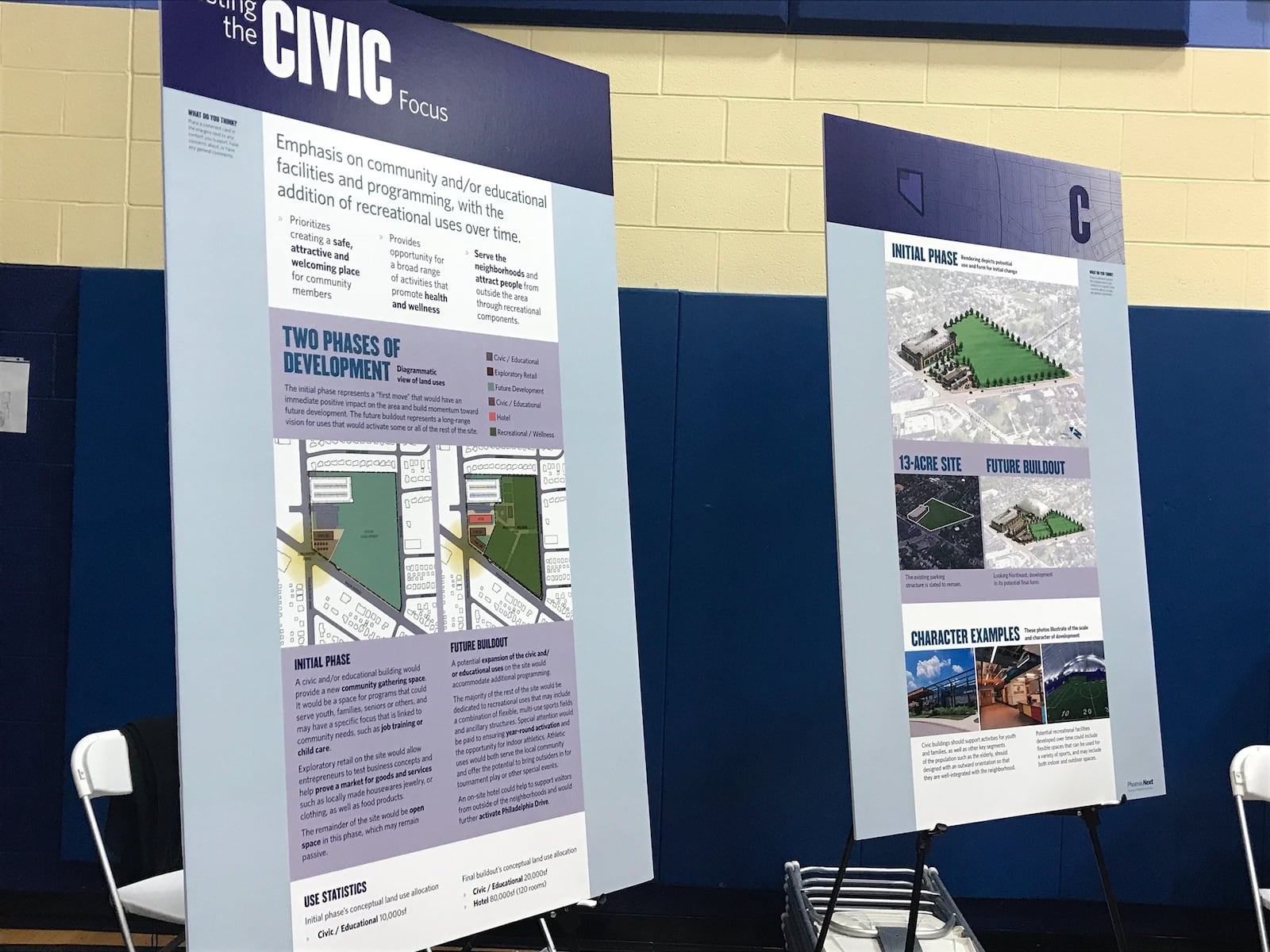 The civic concept focuses on community, education and recreation.  