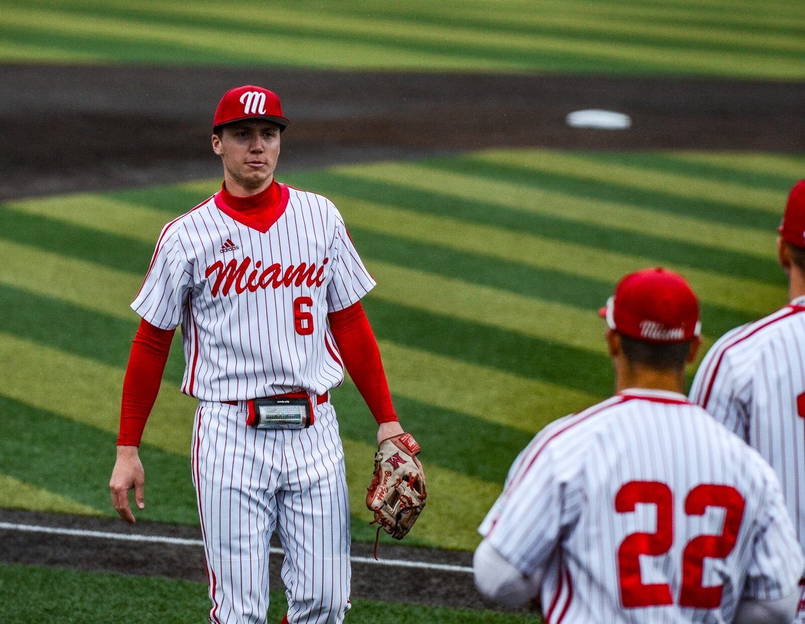 Miami University infielder Brian Zapp was featured 10 days ago in video by the Toronto Blue Jays as part of their Pride Month celebration. An alum of the annual Blue Jays Showcase for the best players in each Canadian province, he was also celebrated at a Blue Jays game early this month. Last December. after years of silent struggle. he announced in a powerful Instagram post that he was bisexual and in so doing became one of the first college baseball players ever to do so while still playing. He has had Miami coach Danny Hayden and his RedHawk teammates rally around him and support since the announcement and has drawn encouragement from other college and Major League baseball players since  (Miami University photo)