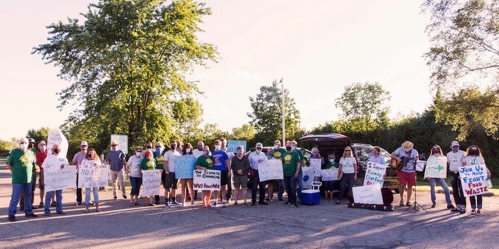 Supporters of bio-energy company Renergy attended a protest last week in Bath Twp. Bath Twp. and Fairborn residents have been fighting against the company for years. CONTRIBUTED