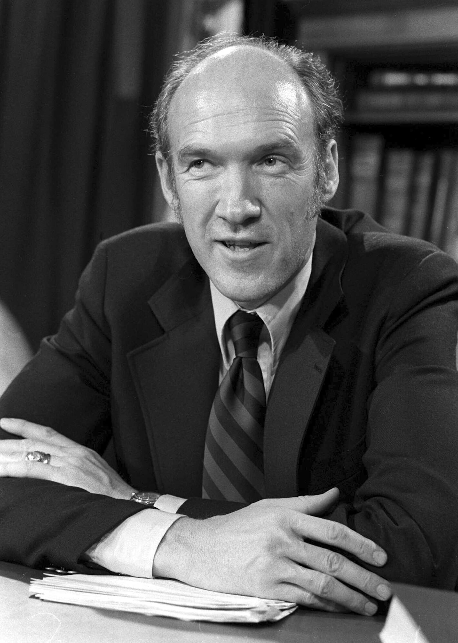 FILE - A Jan. 8, 1979 photo of Sen. Alan K. Simpson, R-Wyo. Simpson has died at age 93. (AP Photo, File)