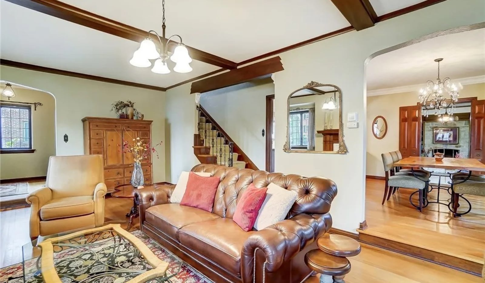 Listed for $575,000 by Sibcy Cline Realtors, this two-story home at 153 Spirea Drive in Oakwood has about 2,663 feet of living space plus a full basement finished to match the Tudor style. CONTRIBUTED