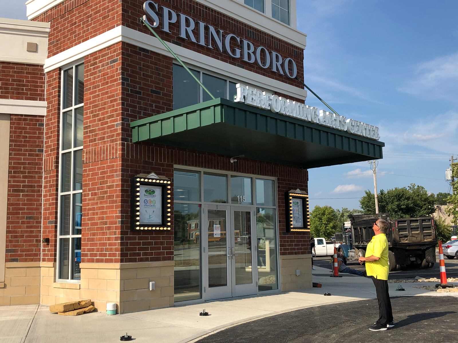 Mayor John Agenbroad showed us around the Springboro Performing Arts Center, which is about to open.