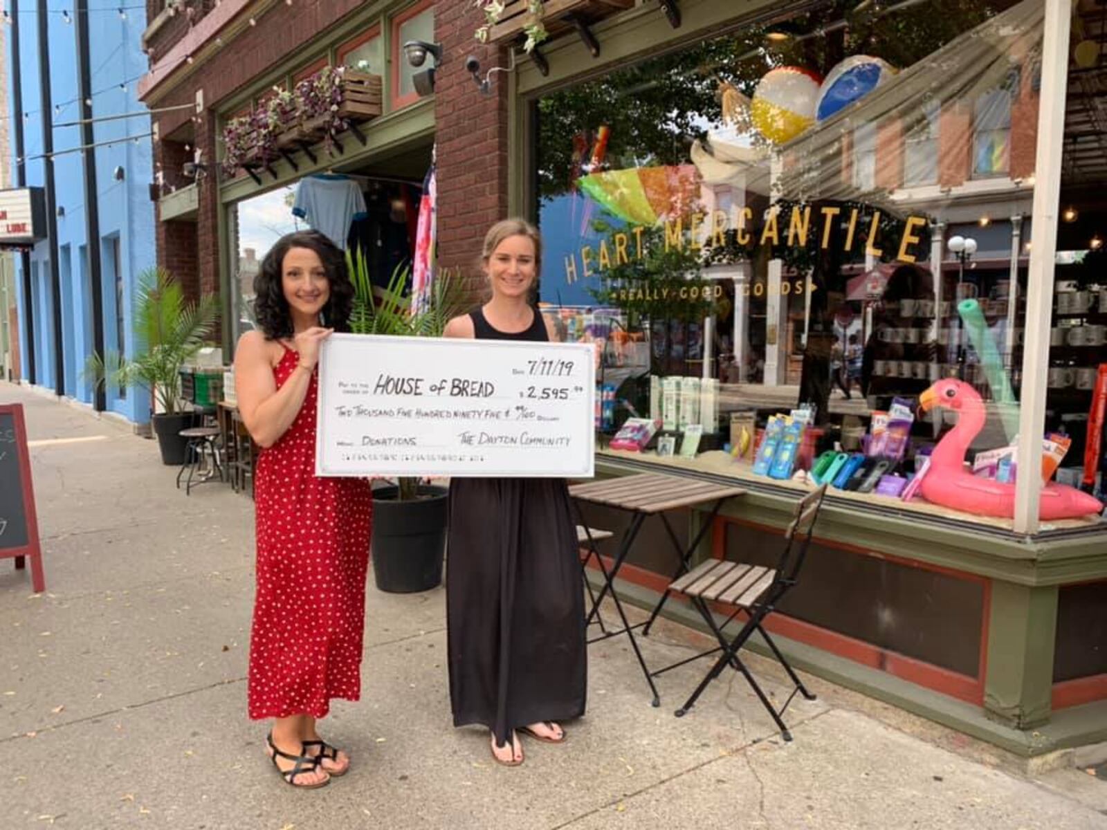 The owners of Heart Mercantile, 438 E. Fifth St. in Dayton’s Oregon District raised nearly $5,200 for tornado survivors mostly through the sale of Dayton Strong T-shirts and mugs.  Pictured left to right, owners  Amanda Hensler and Carly Short.