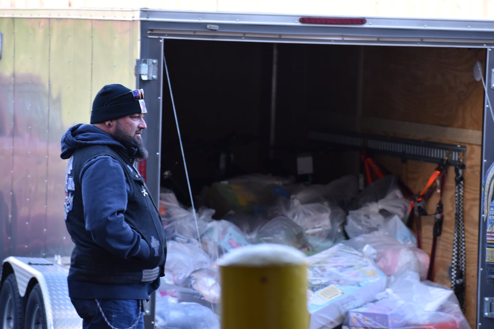 The Ohio State Coalition of Clubs (Ohio State COC) deliver more than $10,000 in holiday presents to Montgomery County Children Services on Sunday, Dec. 1. Caseworkers will distribute gifts to children of all ages who are in Montgomery County’s care during the holidays. SAM WILDOW/STAFF