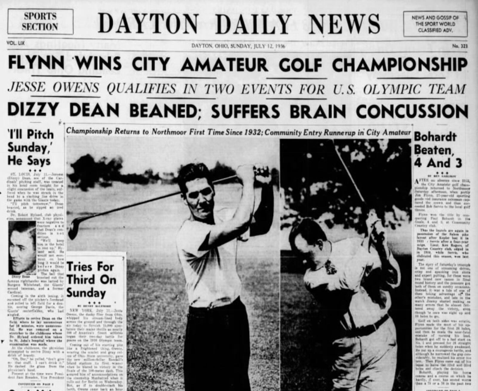 1936 Dayton City Amateur, Dayton Daily News