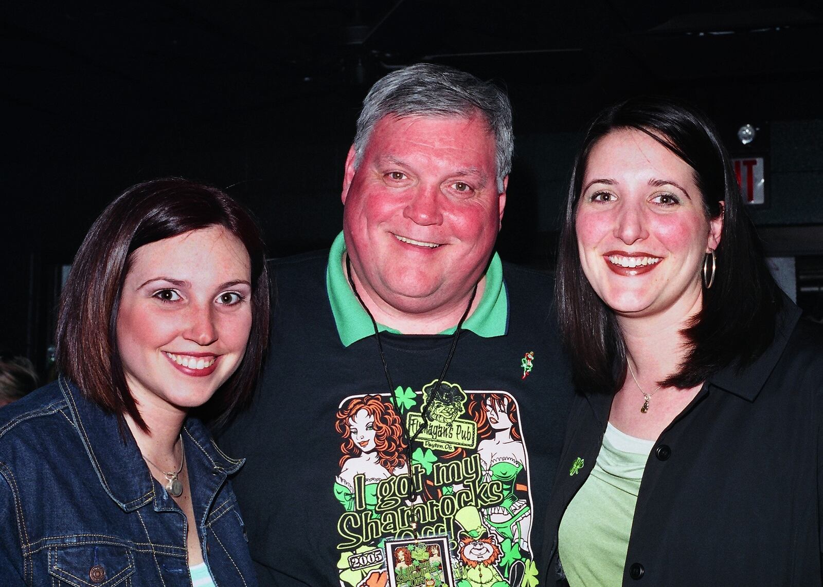 George Janky celebrating St. Patrick’s Day at Flanagan’s Pub some years back with his two older daughters, Kerry (left) and Katie (right). John Engelhardt/CONTRIBUTED