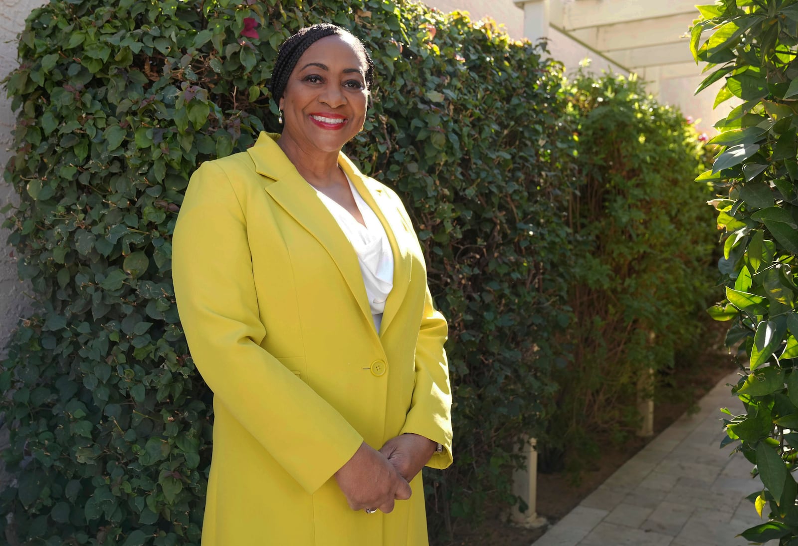 La June Montgomery Tabron, the W.K. Kellogg Foundation's first woman and first Black CEO poses for a photo, Tuesday, Jan. 14, 2025, in Scottsdale, Ariz. (AP Photo/Rick Scuteri)