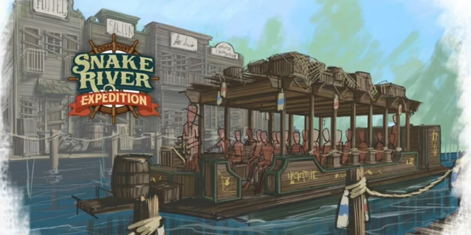 Cedar Point unveiled renders of its new ride and daily parade on YouTube.com Wednesday, Dec. 11, 2019.  The new ride, Snake River Expedition, is pictured.