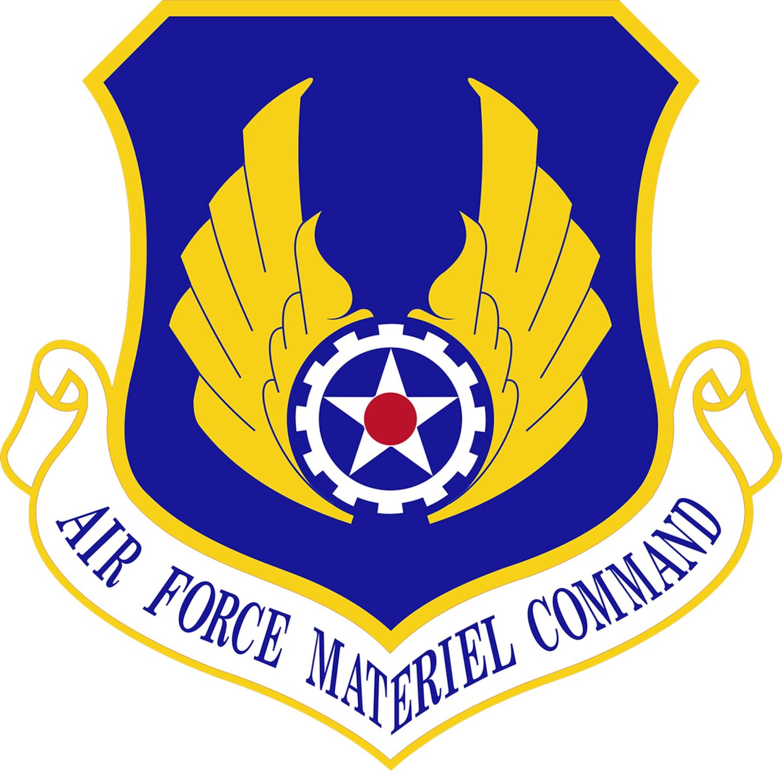 Unit shield for Air Force Materiel Command located at Wright-Patterson Air Force Base.