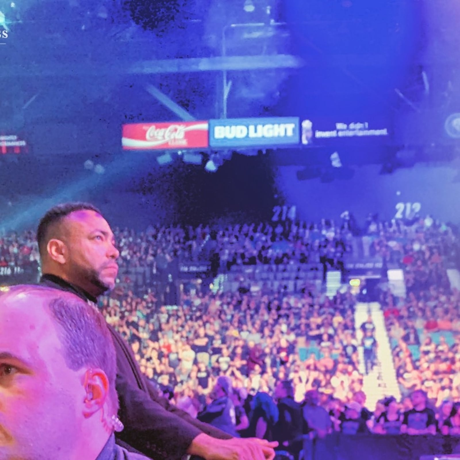 Sam Hemingway working security at a big AEW show at the MGM Grand in Las Vegas. CONTRIBUTED