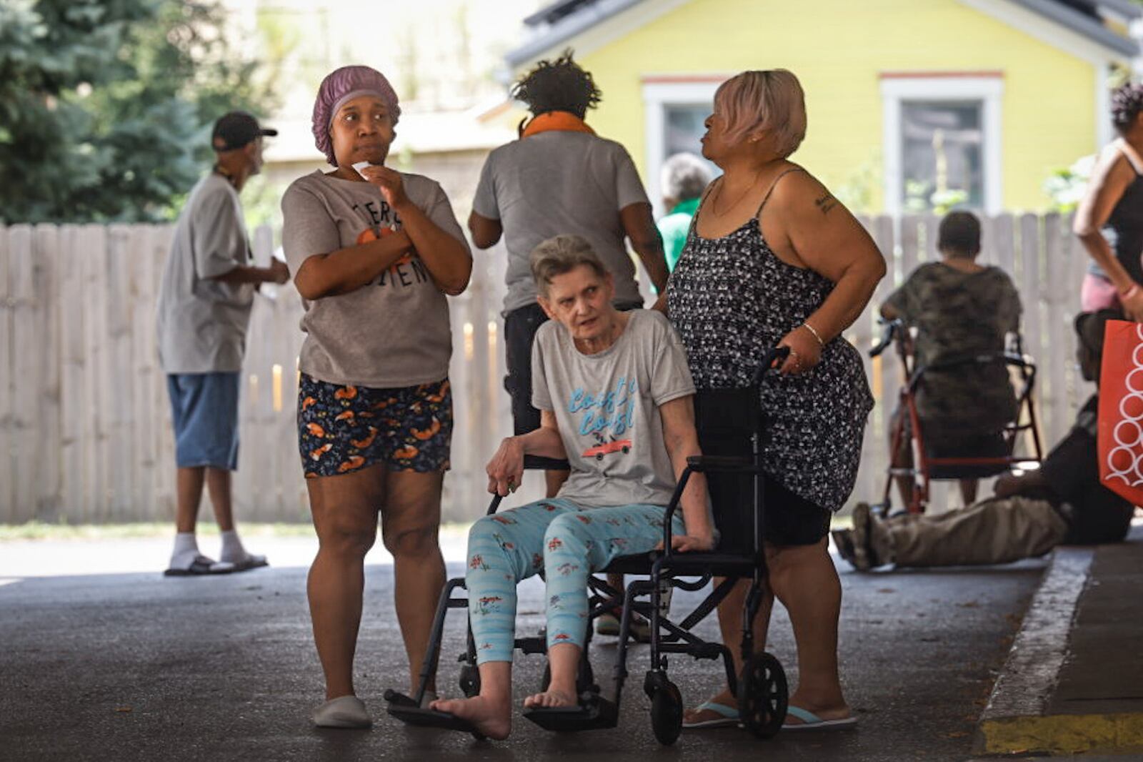 Residents of the Asbury Apartments on McDaniel Street in Dayton were evacuated because of smoke from a cooking fire on Thursday, Aug. 29, 2024. Jim Noelker/ Staff