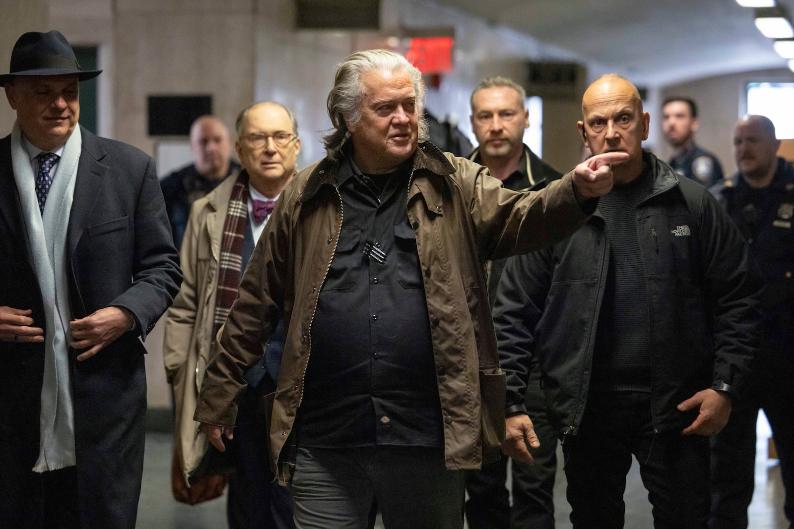 Steve Bannon arrives at court in New York, Tuesday, Feb. 11, 2025. (AP Photo/Yuki Iwamura)