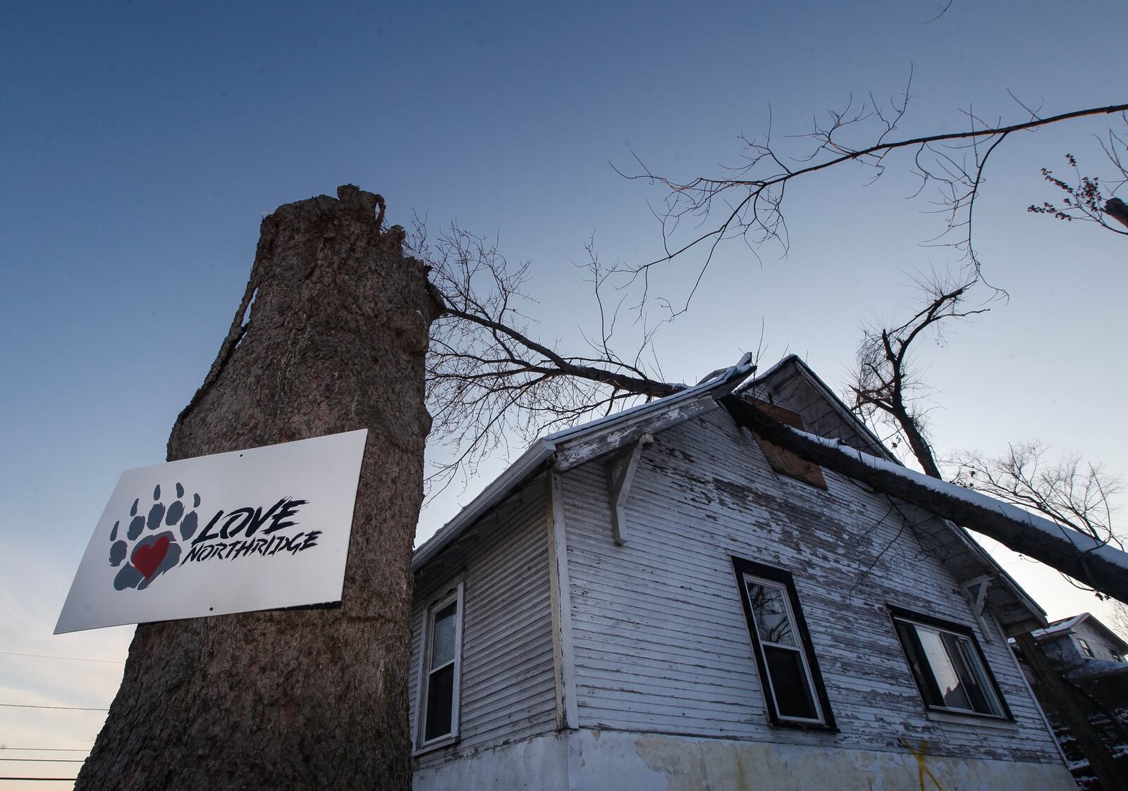 This abandoned house at 2100 Maplegrove Avenue in Harrison Twp. was put on a list for the township to demolish using potential FEMA funds. CHRIS STEWART / STAFF