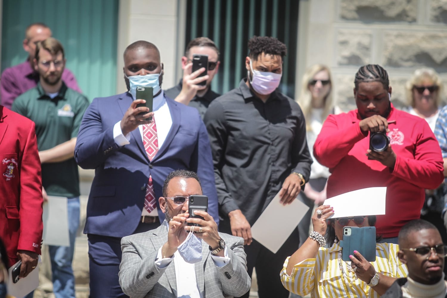 PHOTOS: Sculpture at WSU honors African-American fraternities, sororities