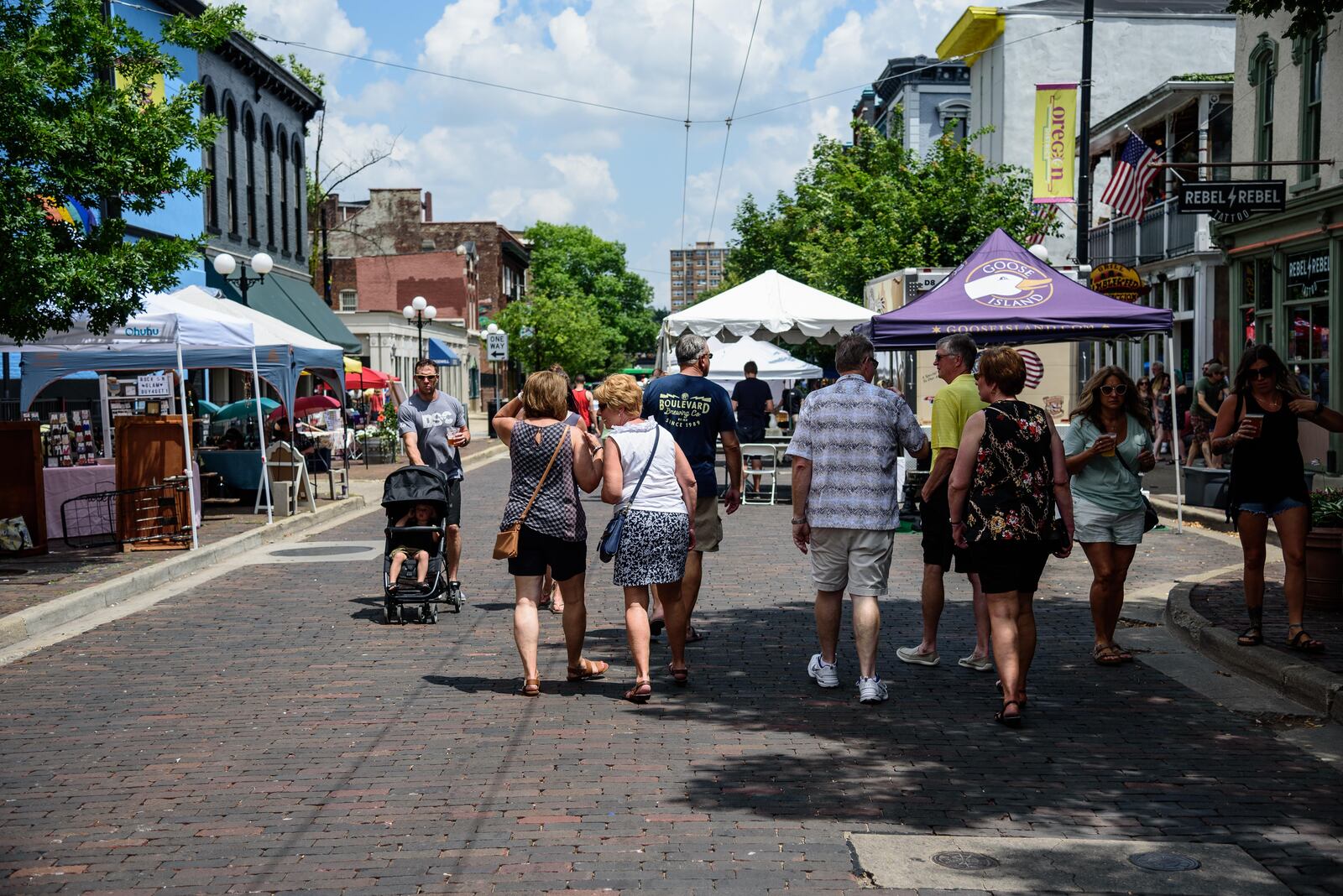 The Oregon District Business Association held its fourth annual Independence District Day from noon to 6 p.m. on Saturday, July 6. 25 vendors sold their crafts, jewelry and other items, and the whole idea was to "have a street fair vibe in the Oregon District,” Natalie Skilliter, the Oregon District Business Association's treasurer, said. TOM GILLIAM / CONTRIBUTING PHOTOGRAPHER