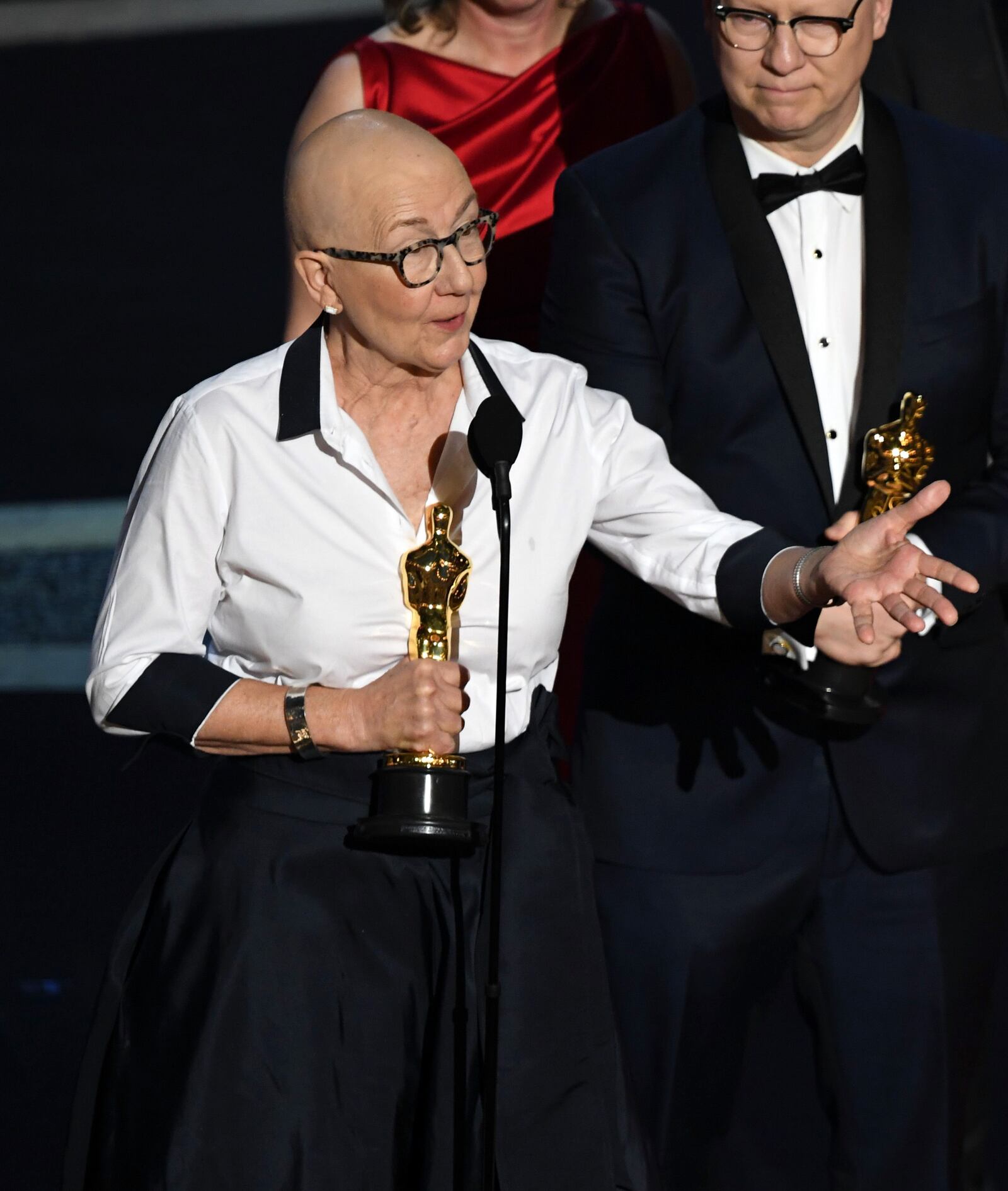 HOLLYWOOD, CALIFORNIA - FEBRUARY 09: Julia Reichert accepts the Documentary - Feature - award for 'American Factory' onstage during the 92nd Annual Academy Awards at Dolby Theatre on February 09, 2020 in Hollywood, California. (Photo by Kevin Winter/Getty Images)