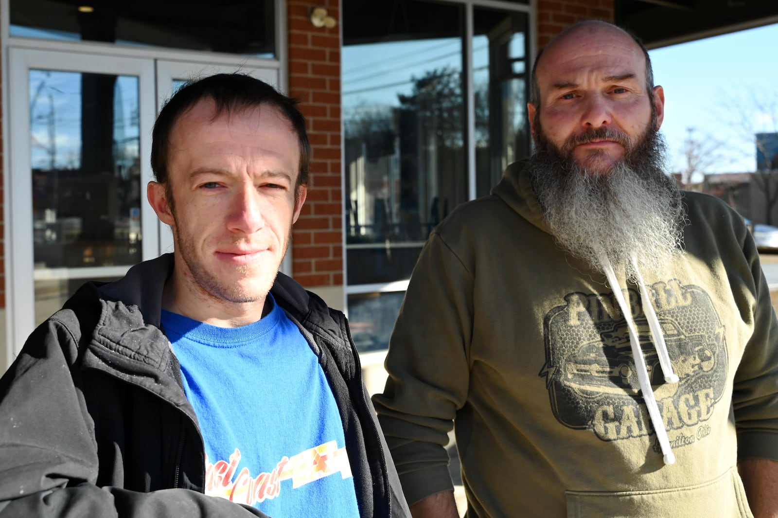 Mike Martin (left) and Brad Baker are two Butler County-based business owners who are partnering, along with Baker's business partner Alan Pyrcz, to lease space at Xavier University to create University Eatz and Arcade. It's expected to open in early 2025 on Xavier's campus in University Station at the corner of Montgomery Road and Dana Avenue. MICHAEL D. PITMAN/STAFF