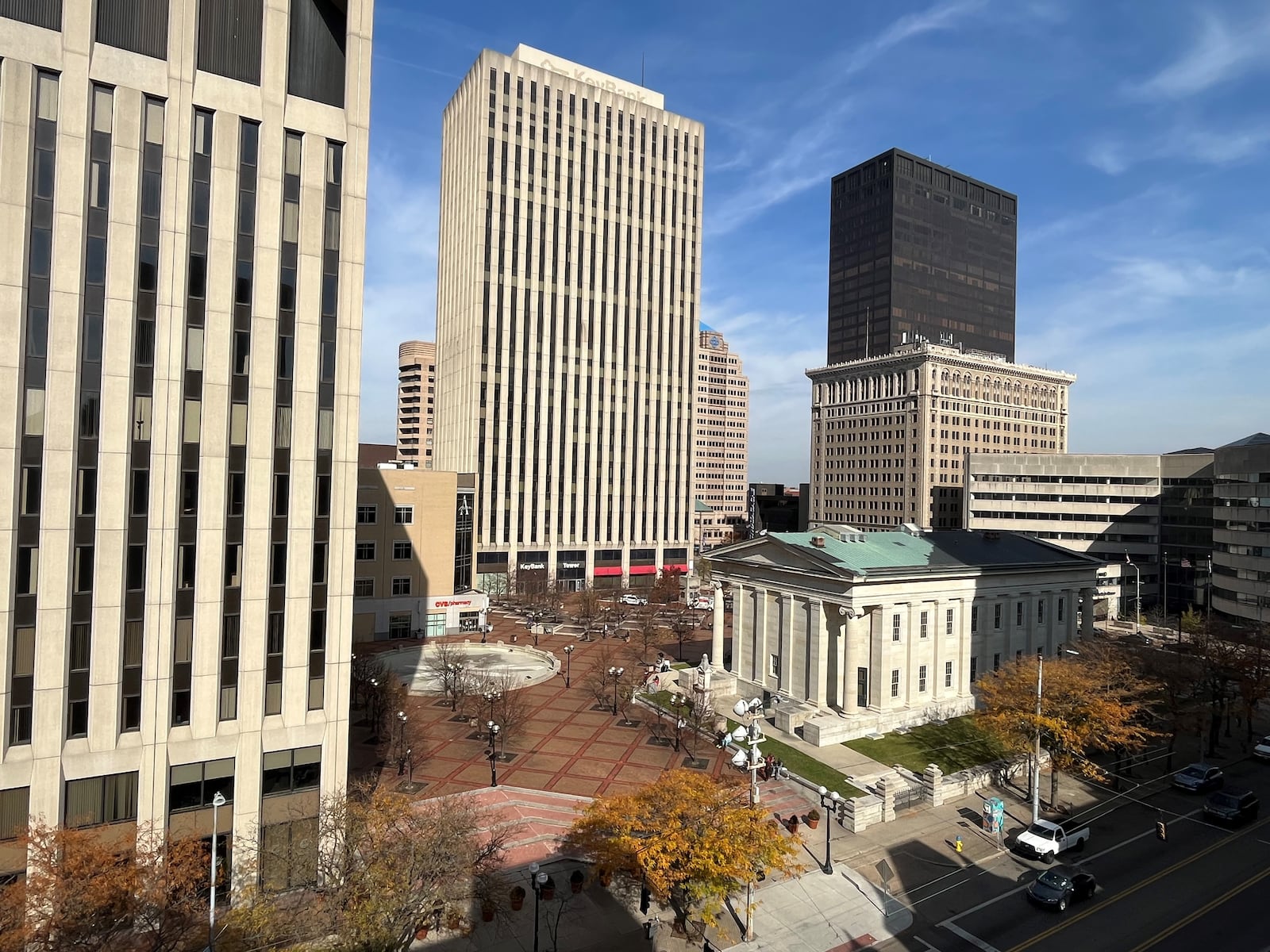 Courthouse Square in downtown Dayton, at Third and Main streets. CORNELIUS FROLIK / STAFF