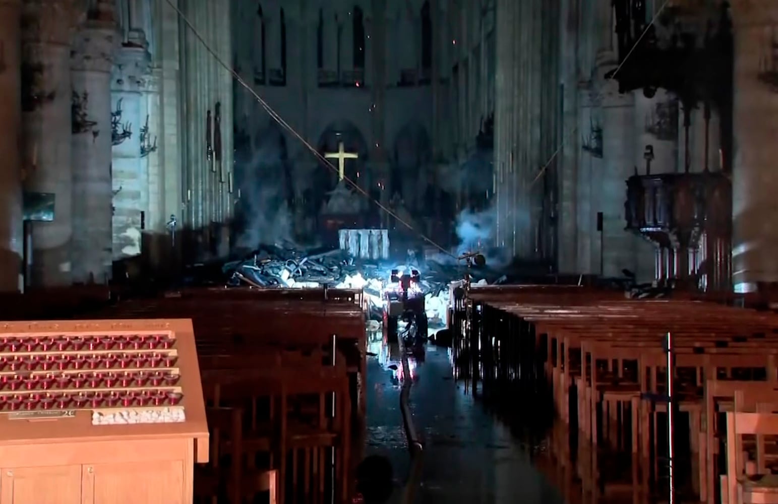 Photos: Notre Dame fire aftermath