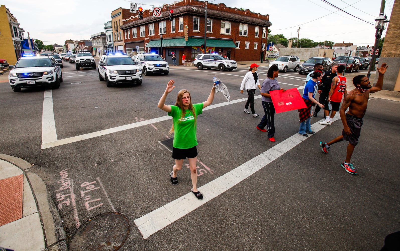 Crowd gathers for peaceful protest and march in Middletown