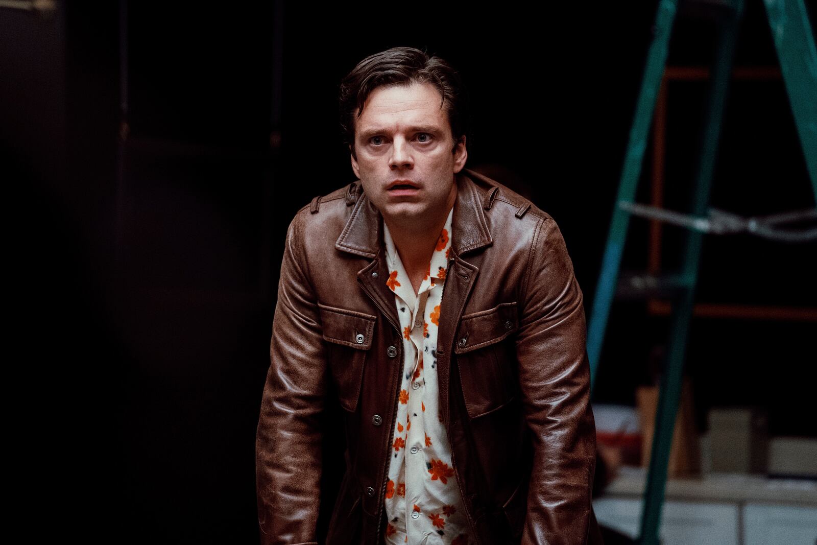 This image released by A24 shows Sebastian Stan in a scene from "A Different Man." (A24 via AP)