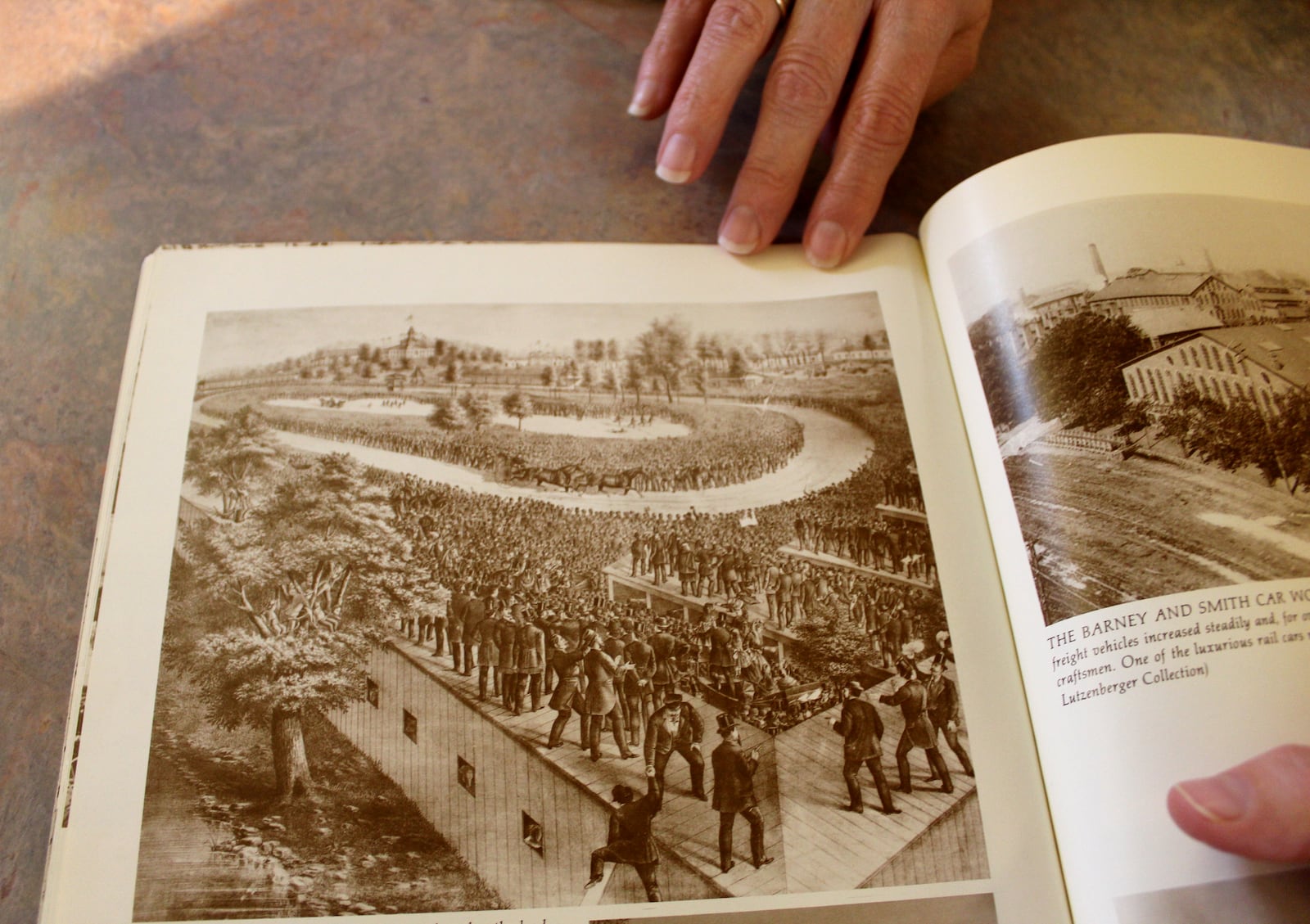 "The Roundhouse" can be seen in his photo showing spectator cheer for the horse Goldsmith Maid.