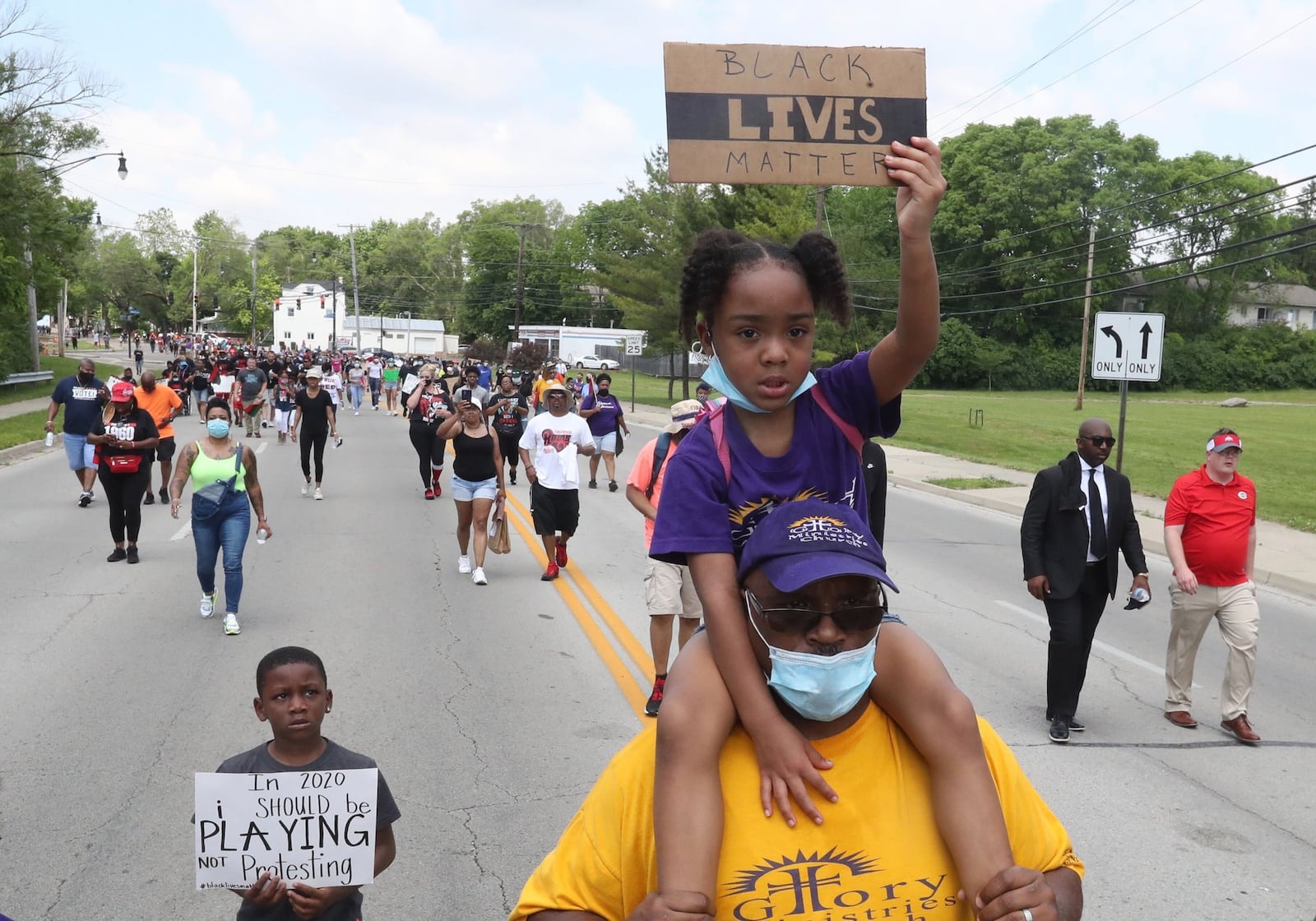 Trotwood March for George Floyd Saturday. BILL LACKEYSTAFF