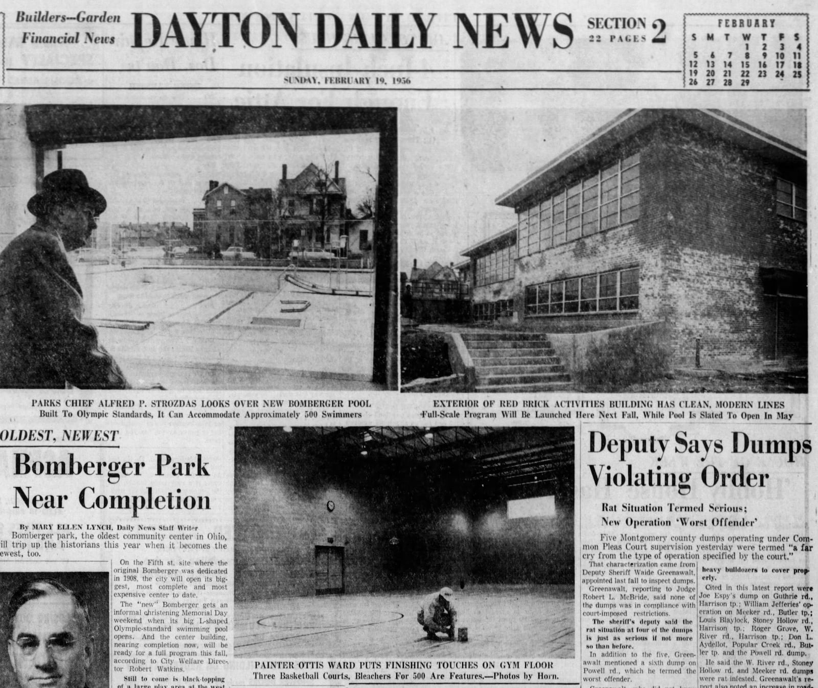 Dayton Daily News Feb. 19, 1956. DAYTON DAILY NEWS ARCHIVES