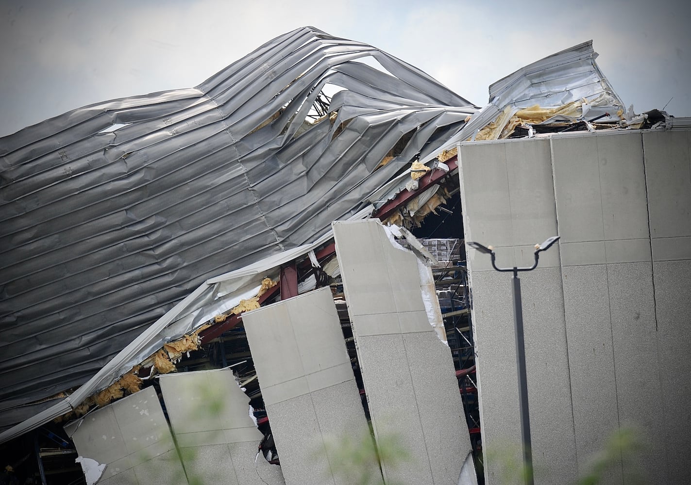 Storm damage caused by tornadoes