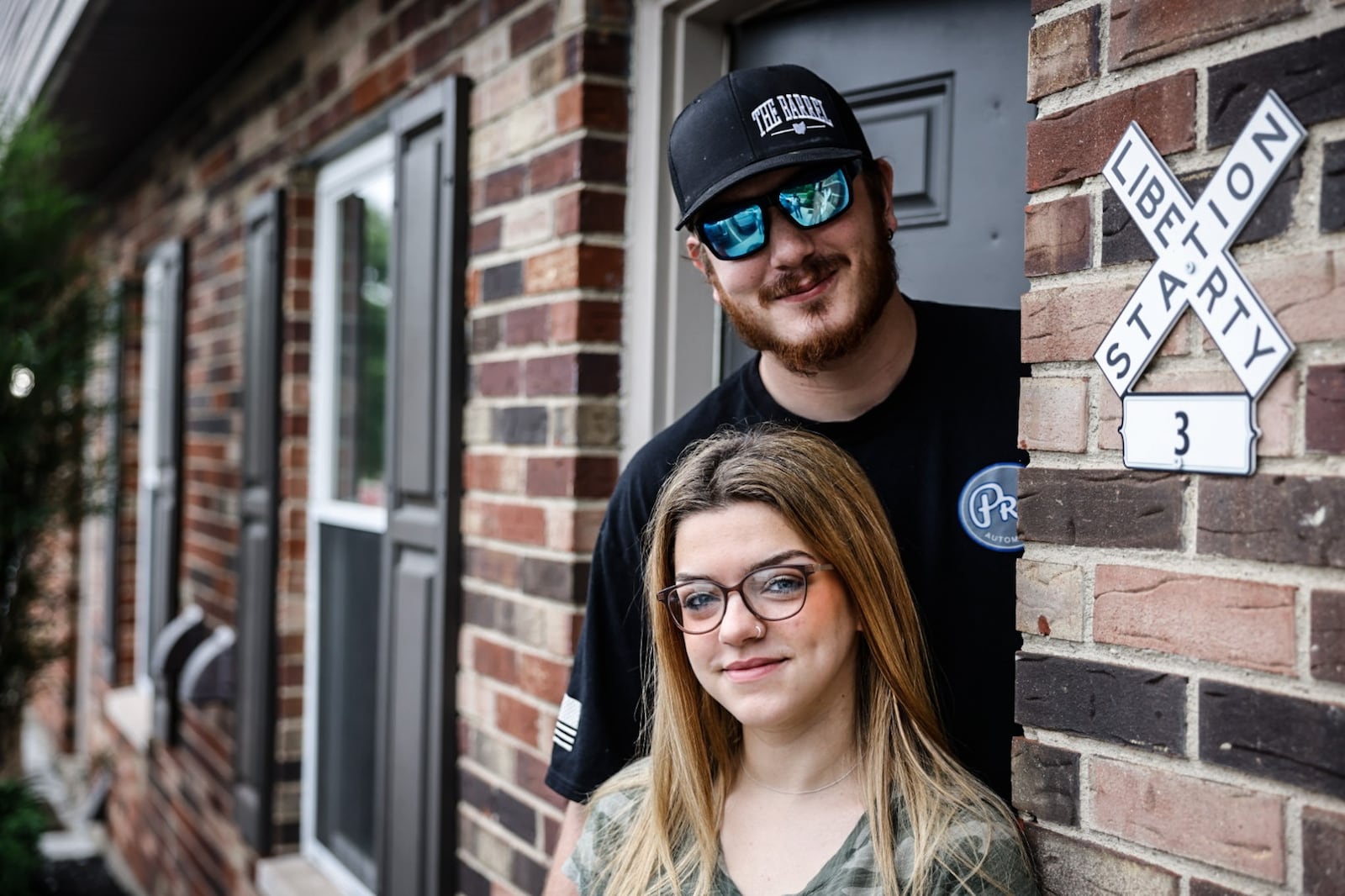 Elizabeth Palmer and Lane Prunty are moving from an apartment in Carlisle to a home in New Lebanon. JIM NOELKER/STAFF