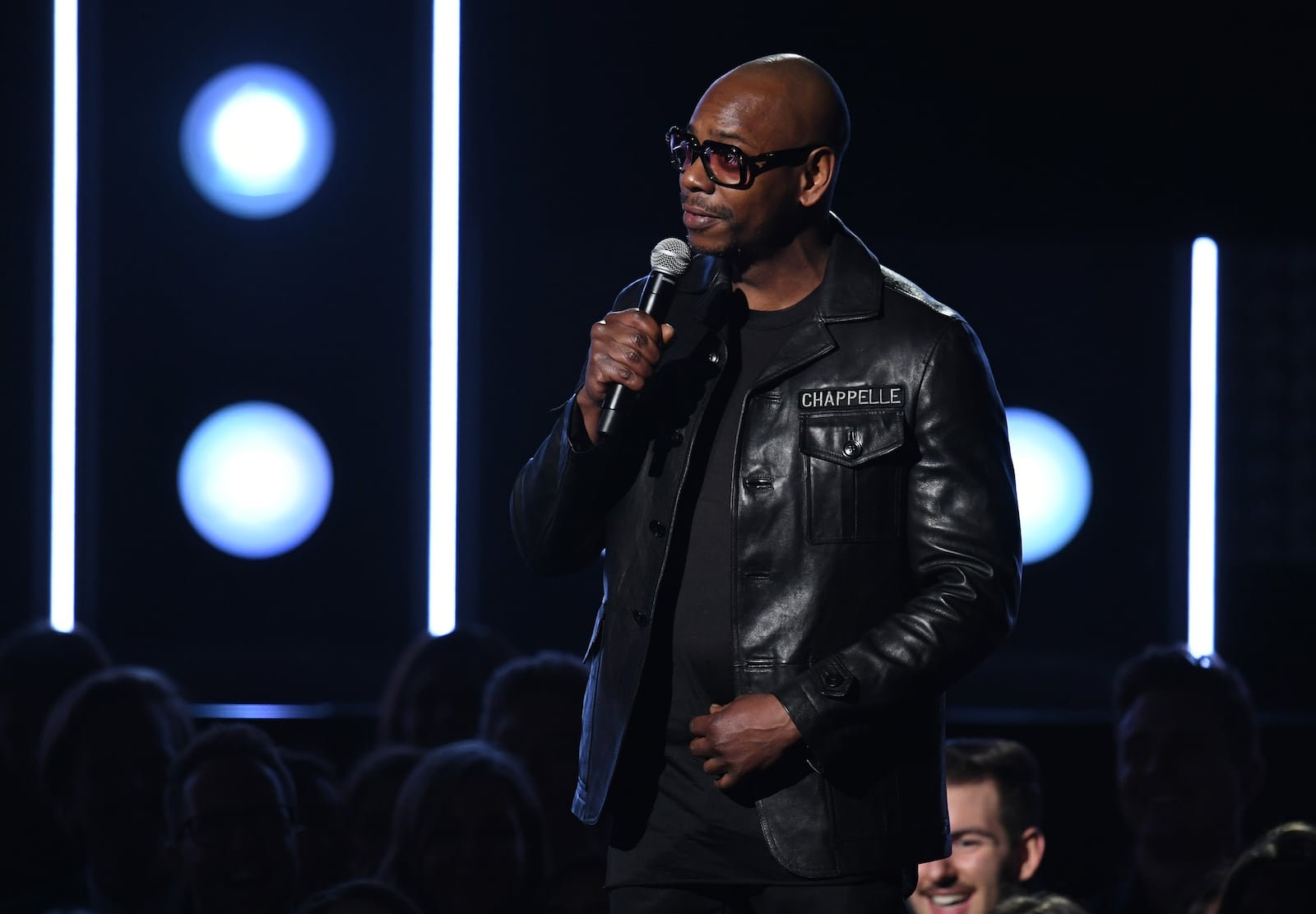 NEW YORK, NY - JANUARY 28:  Comedian Dave Chappelle speaks onstage during the 60th Annual GRAMMY Awards at Madison Square Garden on January 28, 2018 in New York City.  (Photo by Kevin Winter/Getty Images for NARAS)