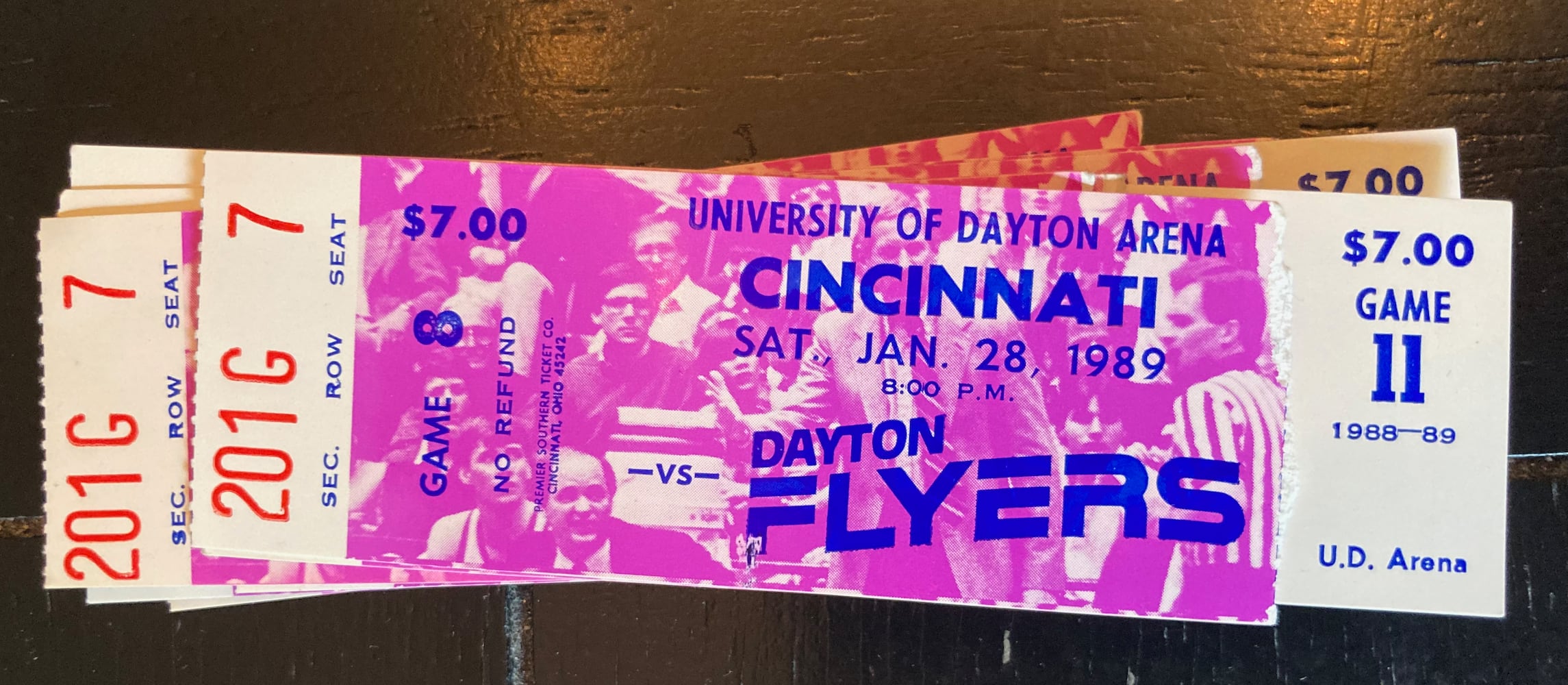 Dayton Flyers ticket stubs