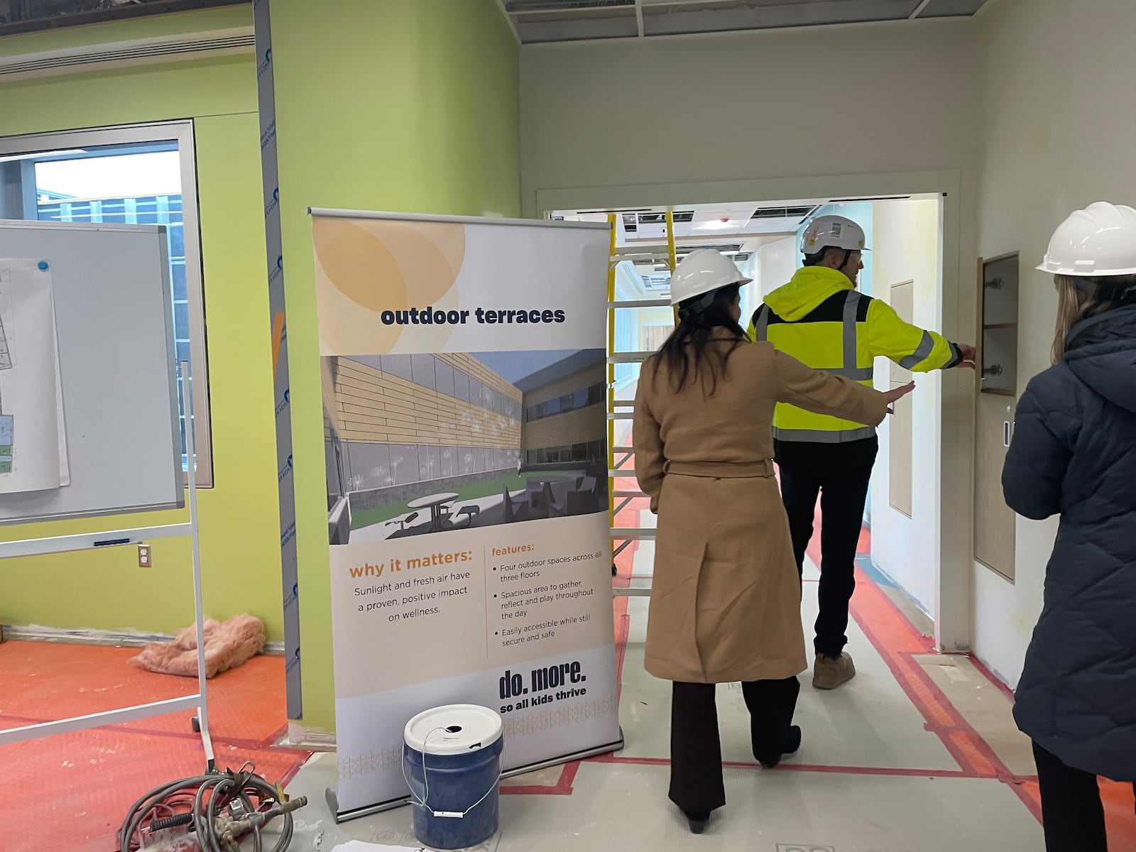 at Dayton Children's Mathile Center for Mental Health and Wellness is still under construction, including some of the final touches on patient rooms on the fourth floor of the new facility. SAM WILDOW/STAFF